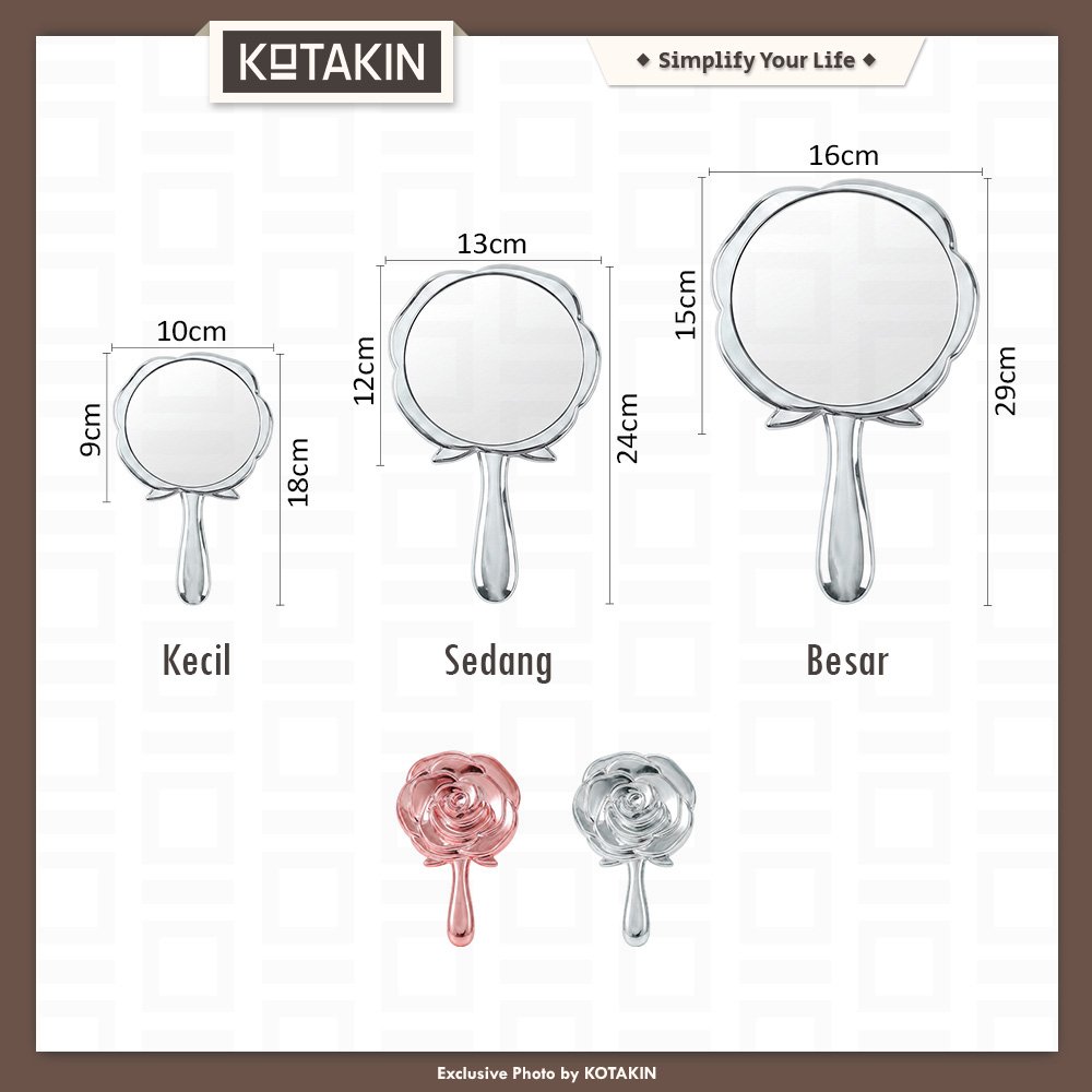 Cermin Kaca Genggam Aesthetic
